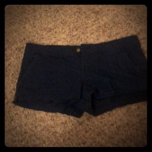 Dark Blue Flower Shorts